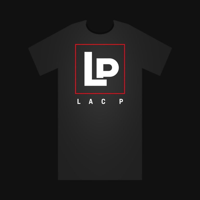 Lac P LP Monogram Tee mockup (black)