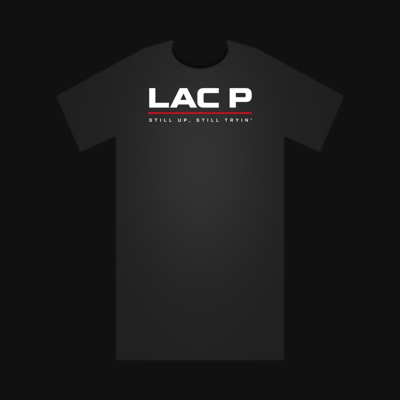 Lac P LAC P Wordmark Tee mockup (black)